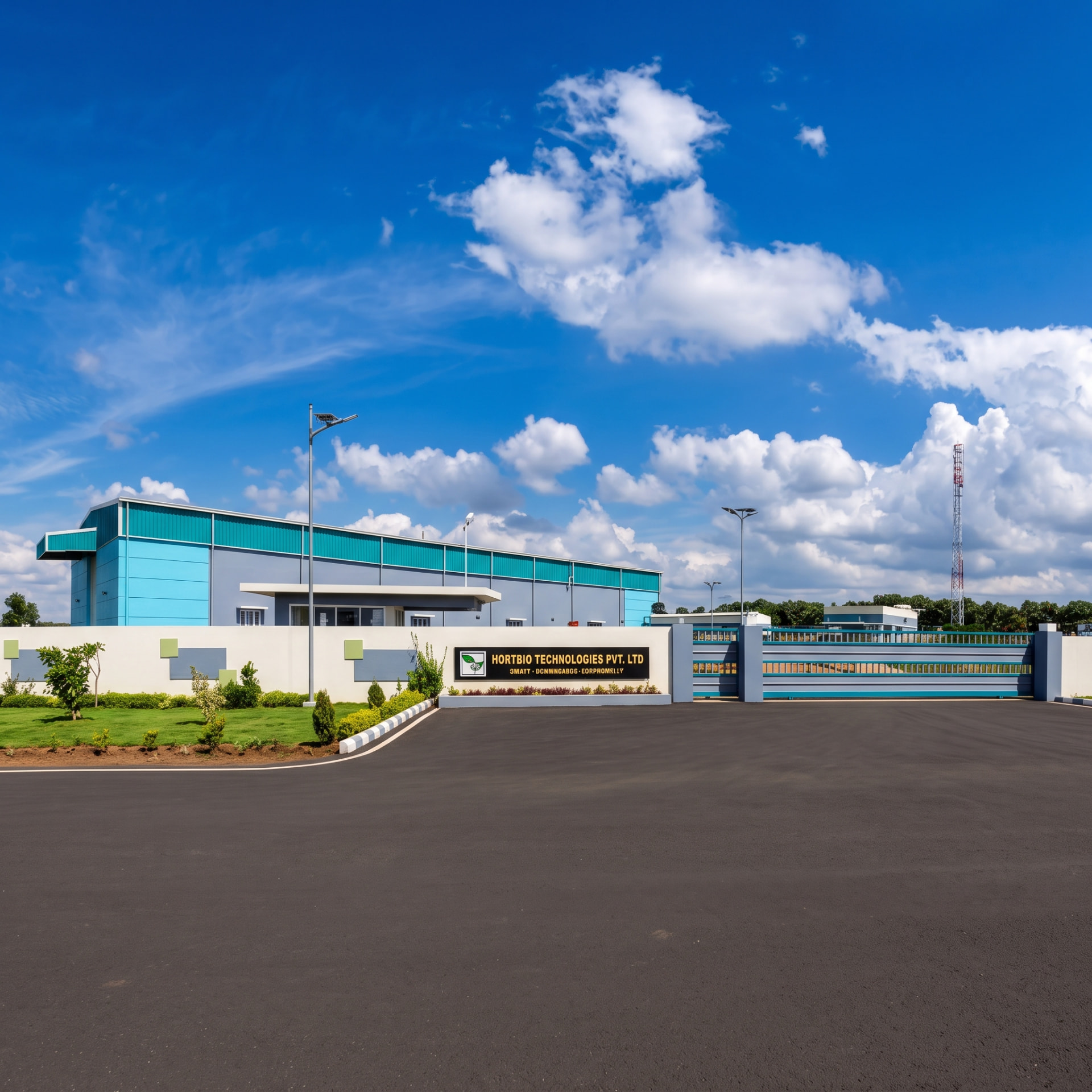 HortBio Technologies facility entrance in India